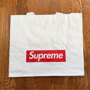 Supreme White Tote Bag